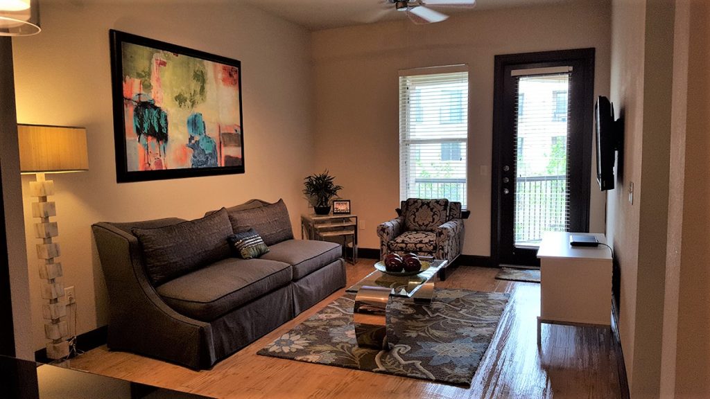 living room with furniture